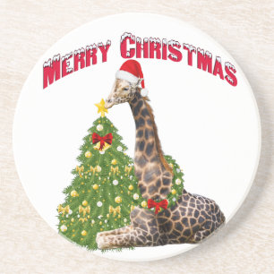 Porta-copos Girafa de Natal