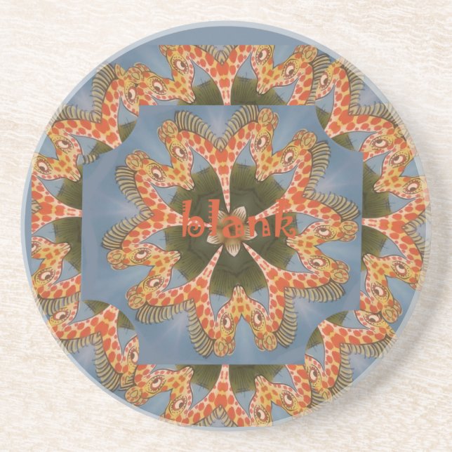 Porta-copos Giraffe Abstrato Art Impressão (Frente)