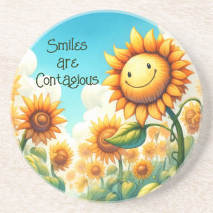 Porta-copos Girassol feliz - Sorrisos são contagiosos