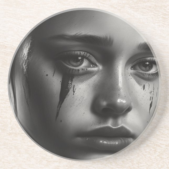 Porta-copos Girl with tears (Frente)