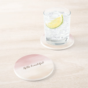 Porta-copos Girly Blush Dourado Cream Ombre Rosa