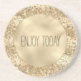 Porta-copos Glitter Confetti Sparkle Dourado