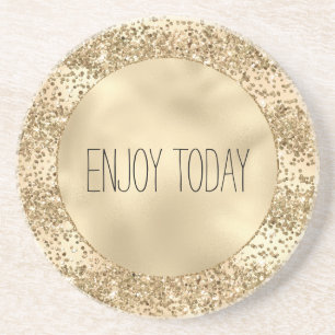 Porta-copos Glitter Confetti Sparkle Dourado