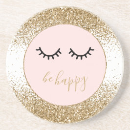 Porta-copos Glitzy Glitzy Glitter Sparkle Eyelashes Dourado