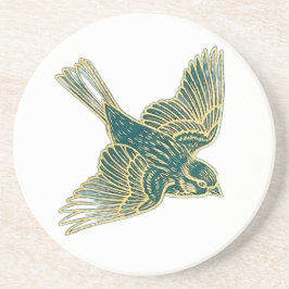 Porta-copos Gold Filigree Art Deco | Sparrow Morning Song