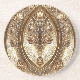Porta-copos Golden Ornate Frame Sandstone Coaster