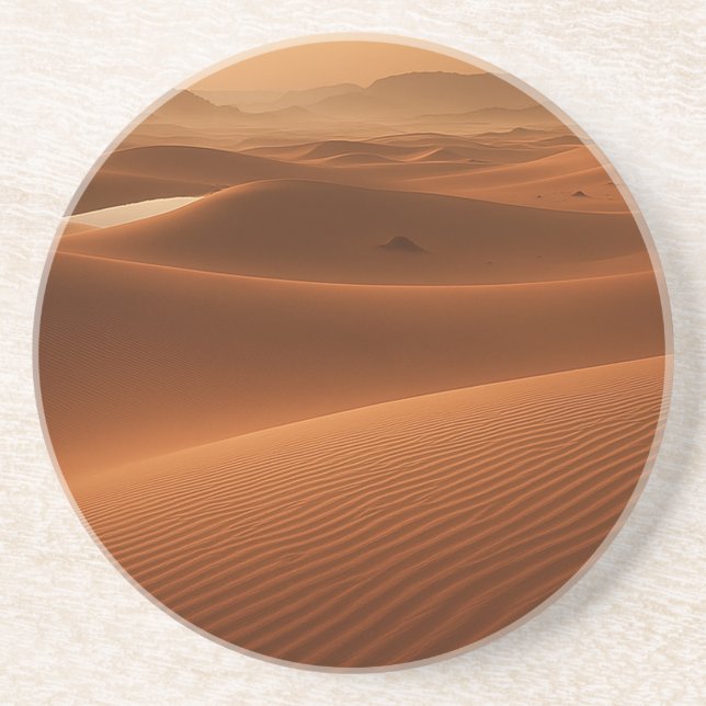 Porta-copos Golden Serenity – Desert Landscape at Sunset (Frente)