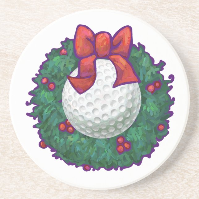 Porta-copos Golf Ball Christmas Wreath (Frente)
