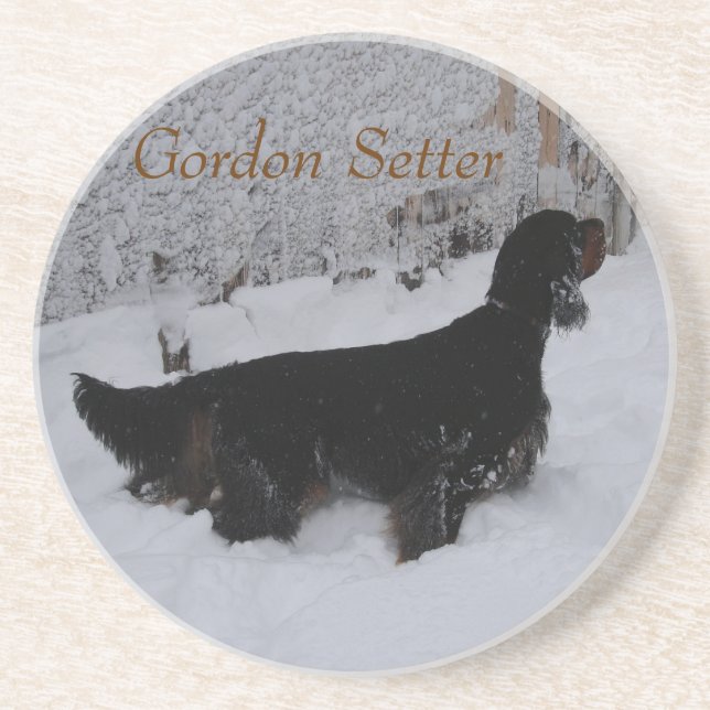 Porta-copos Gordon Setter in Snowstorm Coaster (Frente)