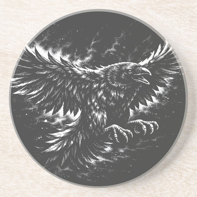 Porta-copos Gothic Raven – por BurnsInHell (Frente)