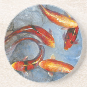Porta-copos Graceful Koi I