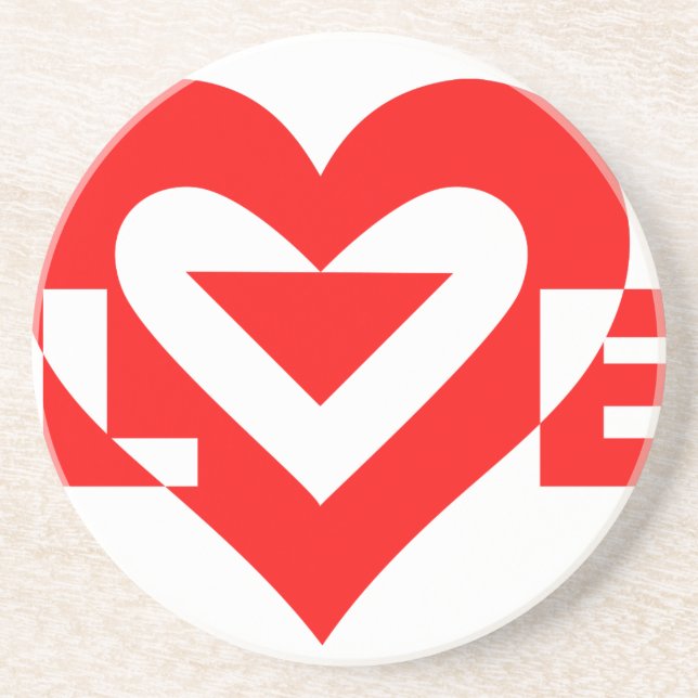 Porta-copos Gráfico de Amor legal, Vermelho (Frente)