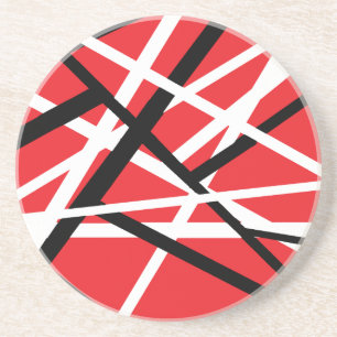 Porta-copos gráfico vermelho, preto e branco
