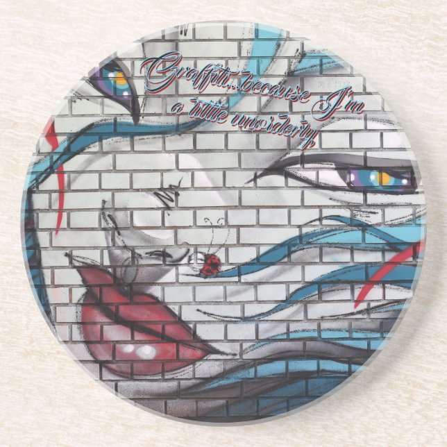 Porta-copos Grafite de Garota Asiática (Frente)