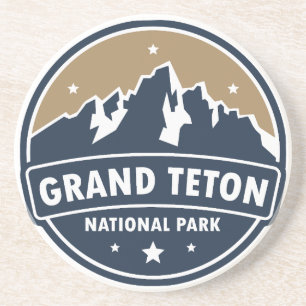 Porta-copos Grand Teton National Park Round Emblem