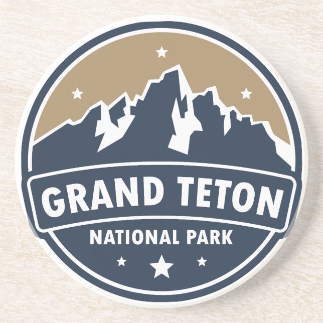 Porta-copos Grand Teton National Park Round Emblem (Frente)