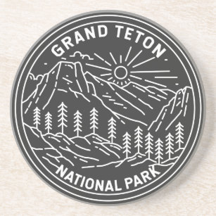 Porta-copos Grand Teton National Park Vintage Monoline
