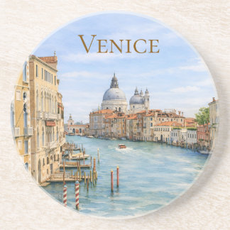 Porta-copos Grande Canal de Veneza em Aquarela