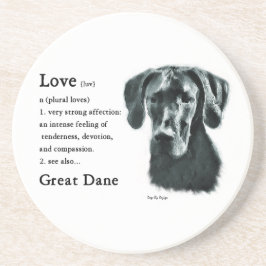 Porta-copos Grande Dane Love