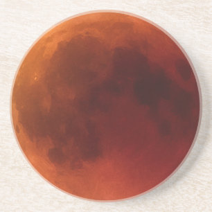 Porta-copos Grande Gráfico da Lua de Eclipse Lunar Vermelho