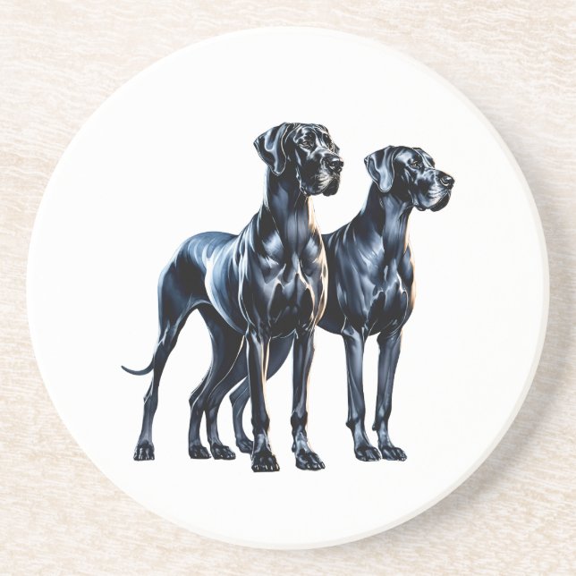 Porta-copos Great Danes Watercolor (Frente)