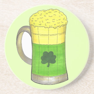 Porta-copos Green Beer Irish Shamrock Rua. Dia de Patrick