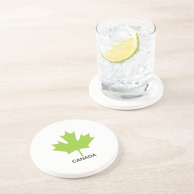 Porta-copos Green Maple Leaf Canada (Lateral)