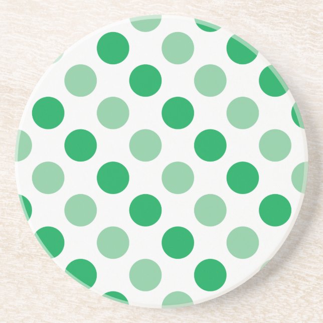 Porta-copos Green polka dots pattern (Frente)