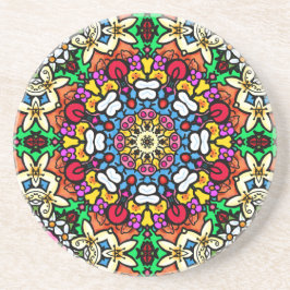 Porta-copos Groovy Funky Flower Power Montanha-russa