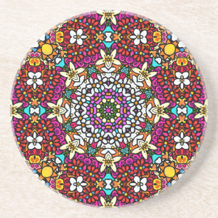 Porta-copos Groovy Heavenly Flower Power Suporte de Arenito