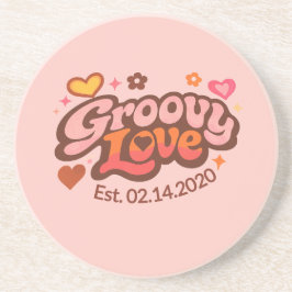 Porta-copos Groovy Love Personalized Valentine’s Gift Retro