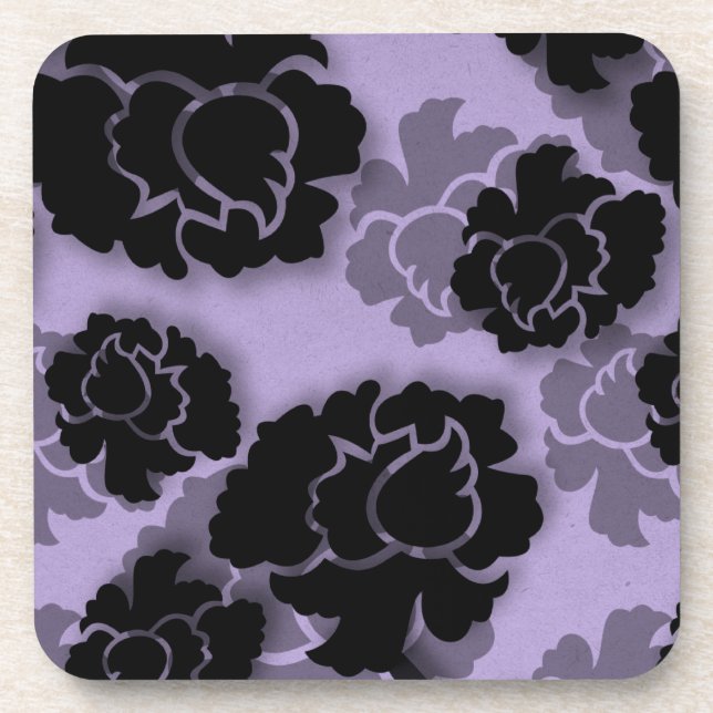Porta copos Grungy Floral, Lilac (Frente)