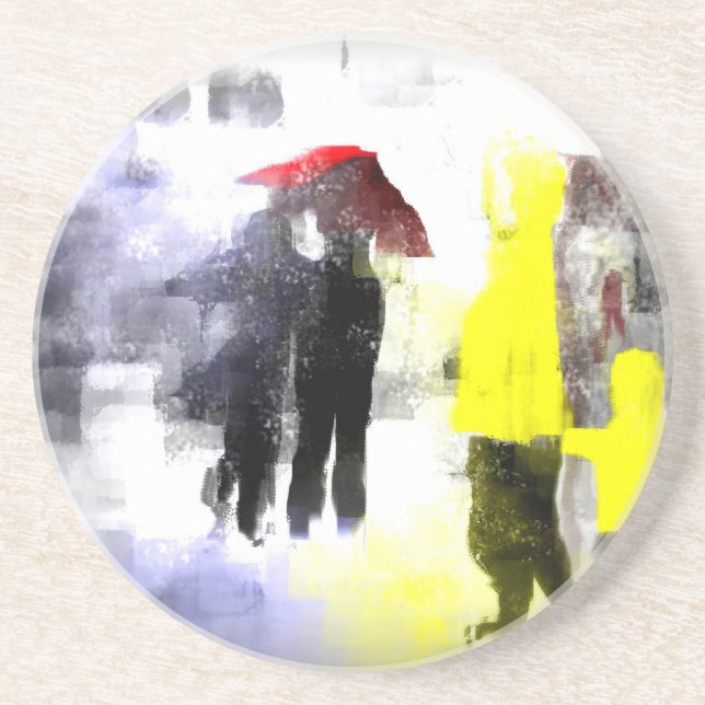 Porta-copos Guarda-chuva vermelho (Frente)