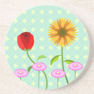 Porta-copos guardanapos de flores para a coleção de aniversári
