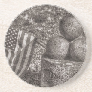Porta-copos Guerra Civil Americana Cannon Balls Vintage