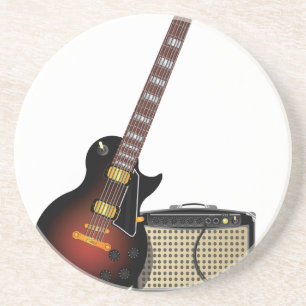 Porta-copos Guitarra Elétrica e Amp Musical