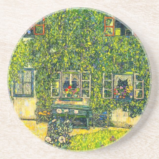 Porta-copos Gustav Klimt A Casa de Guardaboschi (Frente)