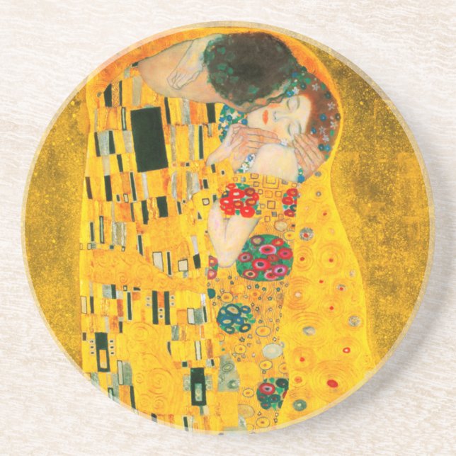 Porta-copos Gustav Klimt O Beijo (Frente)