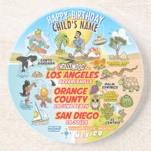 Porta-copos Habitável Birthday Sunny California