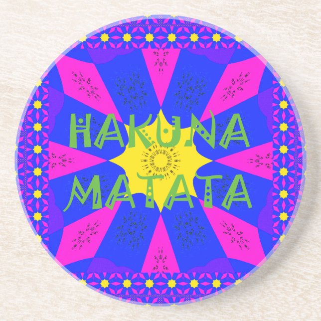 Porta-copos Hakuna Matata Belos Design de Cores Incríveis (Frente)