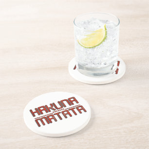 Porta-copos Hakuna Matata em Vermelho com Stars Techno