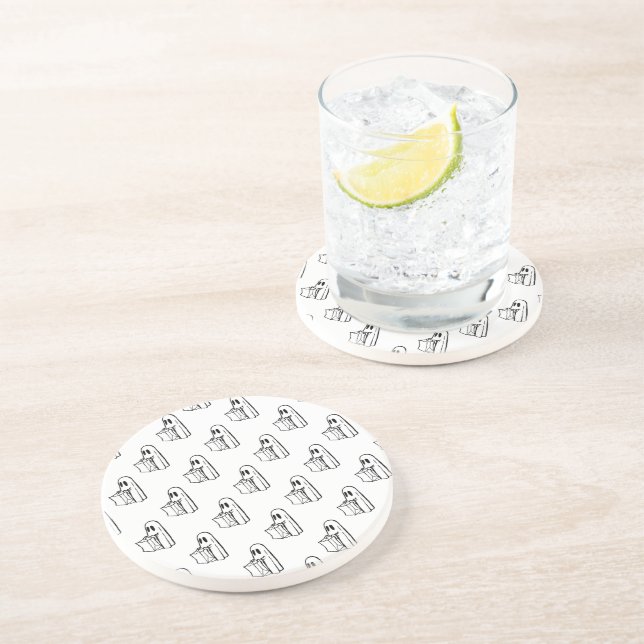 Porta-copos Halloween, Branco Fantasma, Truque Ou Tratar, Boo (Lateral)