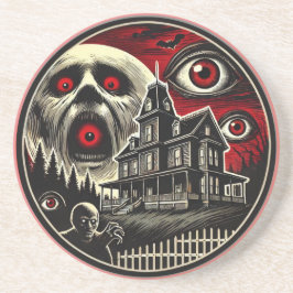 Porta-copos Halloween da casa assombrada por mau Eyes