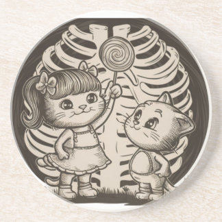 Porta-copos Halloween Kittens Playtime: Compartilhando Tratame
