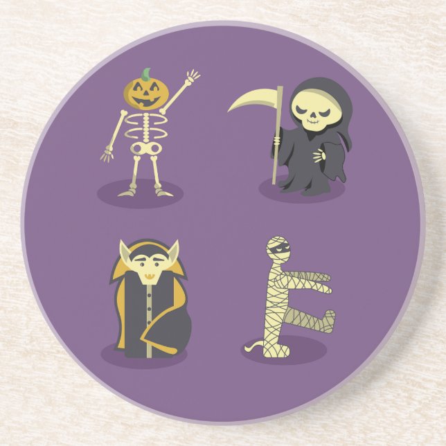 Porta-copos Halloween Skeleton Dracula Mummy Grim Reaper (Frente)