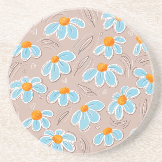 Porta-copos Happy Flowers Sandstone (Frente)