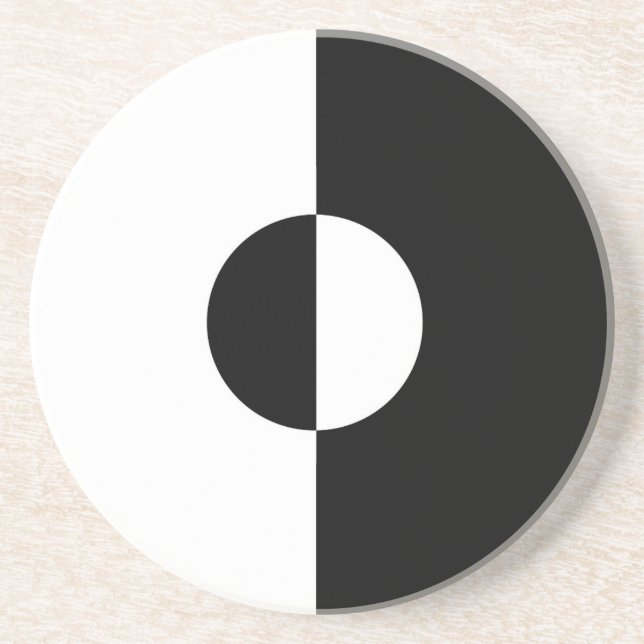 Porta-copos Harmonia Preta e Branca (Frente)