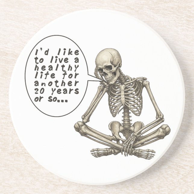 Porta-copos Healthy Life Can Wait Skeleton (Frente)