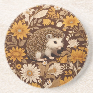 Porta-copos Hedgehog Brown Floral William Morris Inspirou