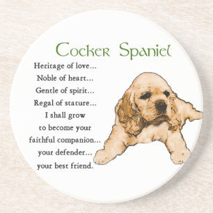 Porta-copos Herança de cocker spaniel do amor
